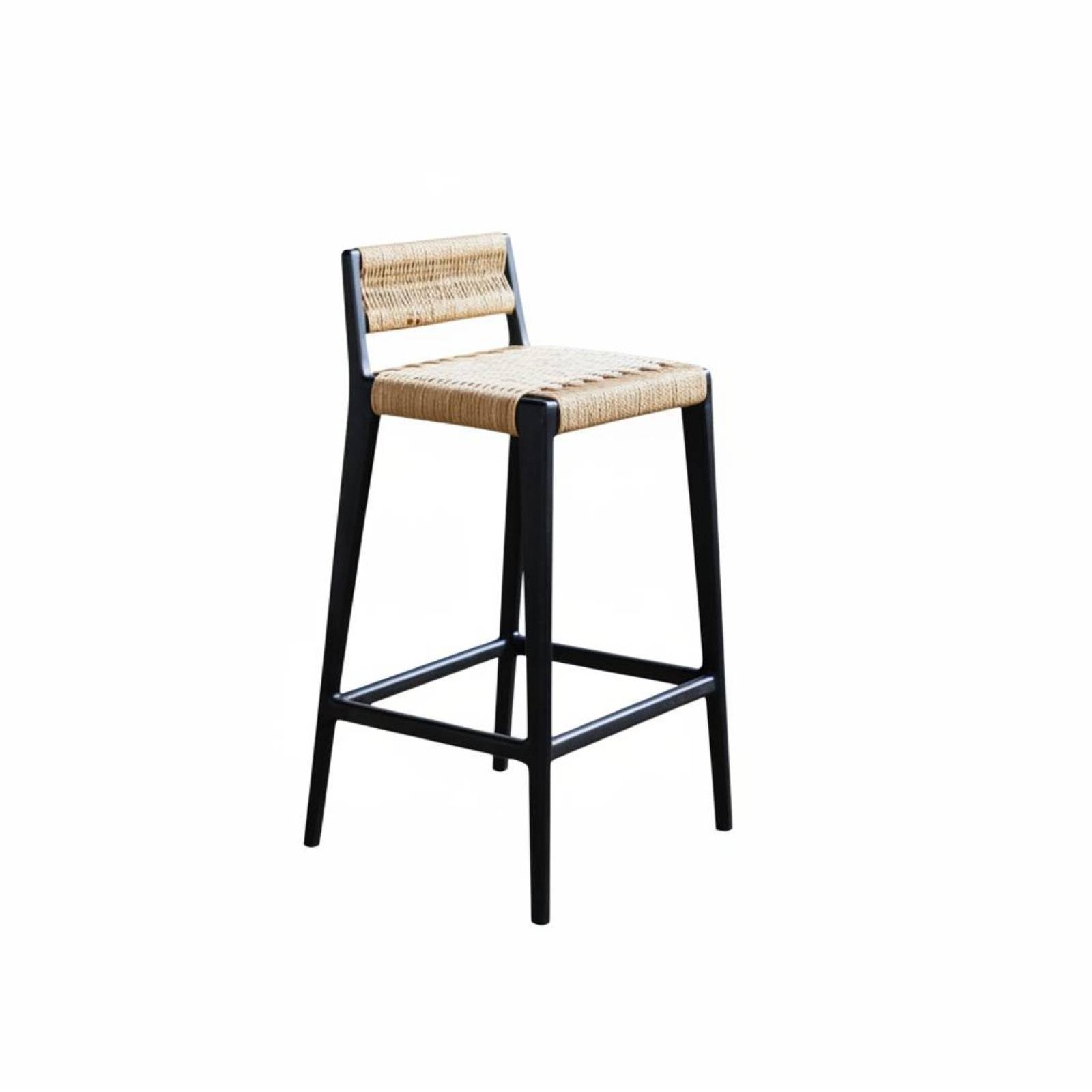 Commercial Kitchen And Bar - Rope Weave High Stool sturdy Wood