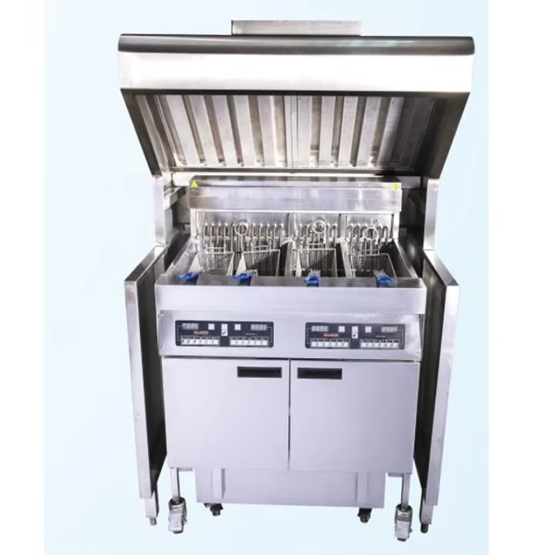 Commercial Kitchen Hood - Commercial Floor Type Hood Customized Stainless