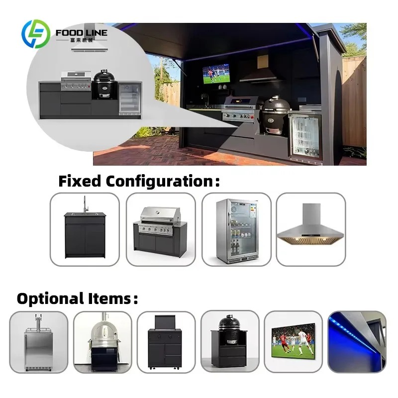 Custom Modular Outdoor Kitchen - Commercial Kitchen Grill ulasan dan harga