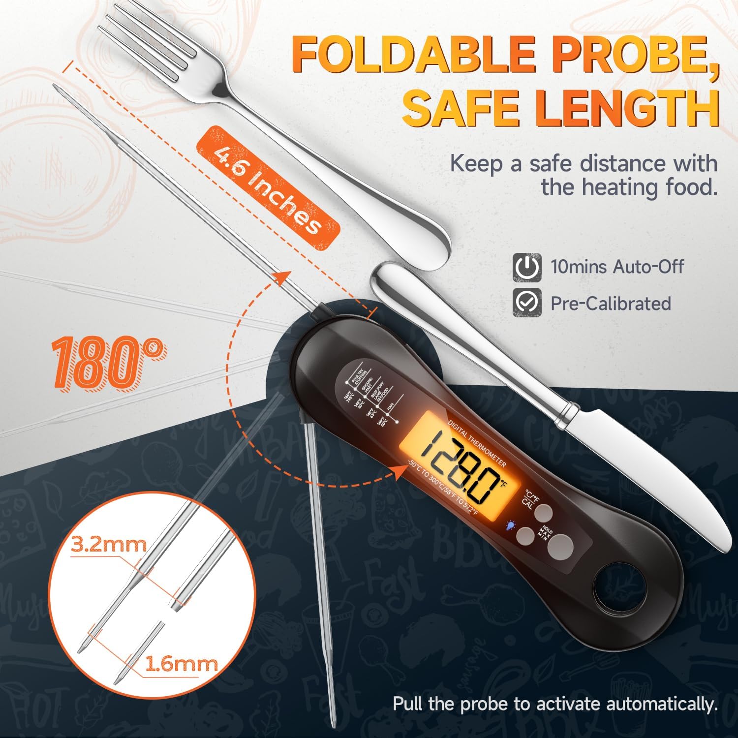 Digital Meat Thermometer Water - Commercial Kitchen Grill ulasan dan harga