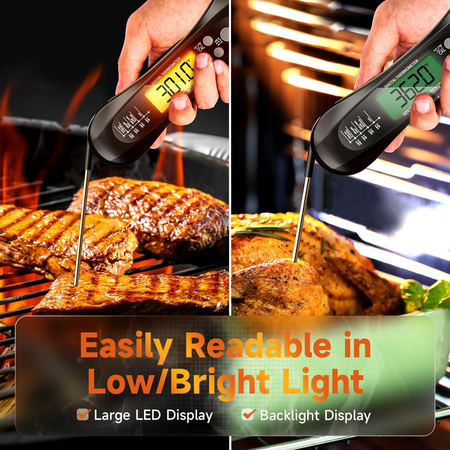 Digital Meat Thermometer Water - Commercial Kitchen Grill ulasan dan harga