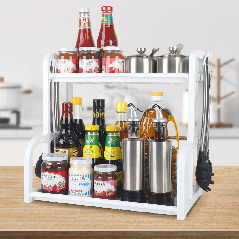 2 Layers Table Plastic Chopsti - Commercial Kitchen Wall Shelves ulasan dan harga