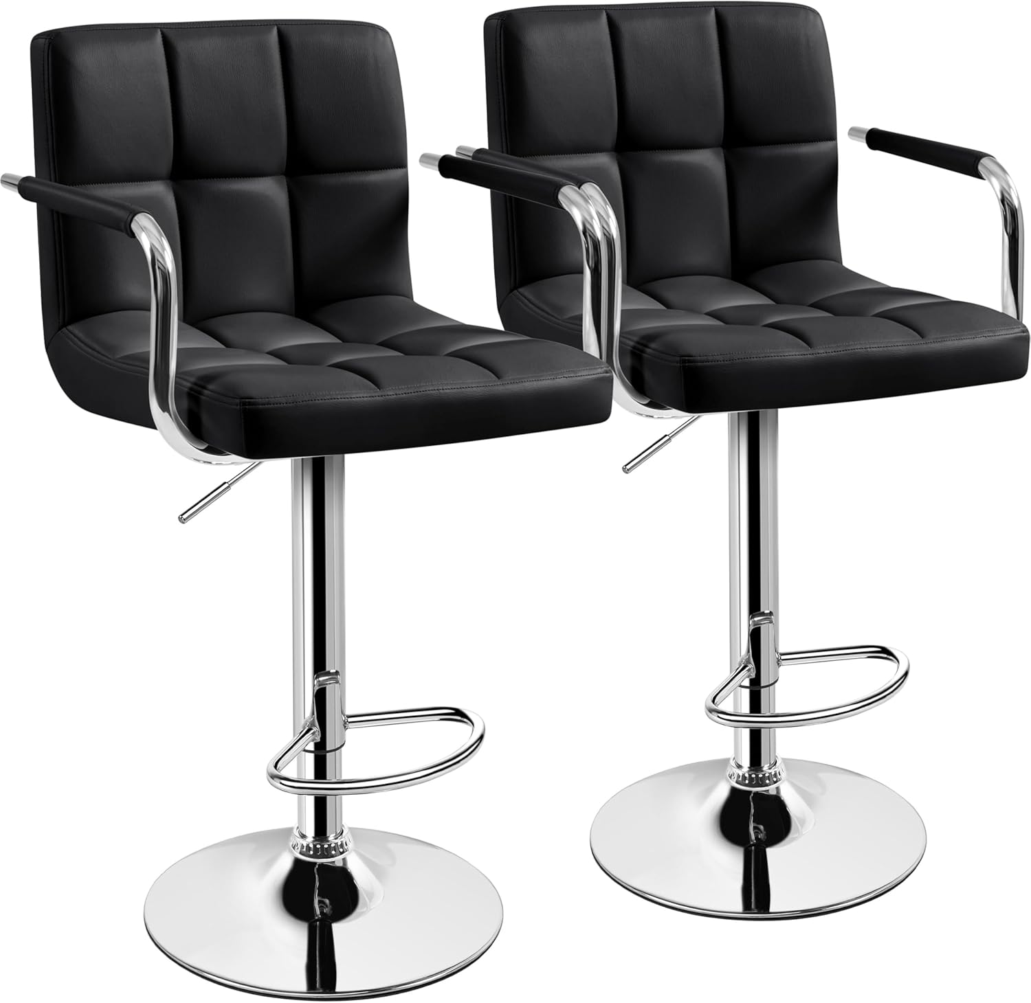 Bar Stools Set Of 2, PU Leathe - Commercial Kitchen Counter ulasan dan harga