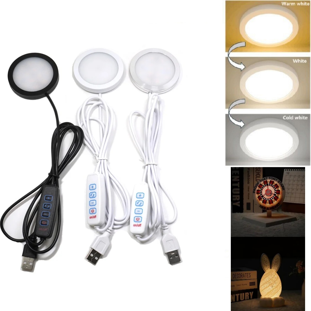 3 Colors Adjustable USB Puck L - Commercial Kitchen Lights ulasan dan harga