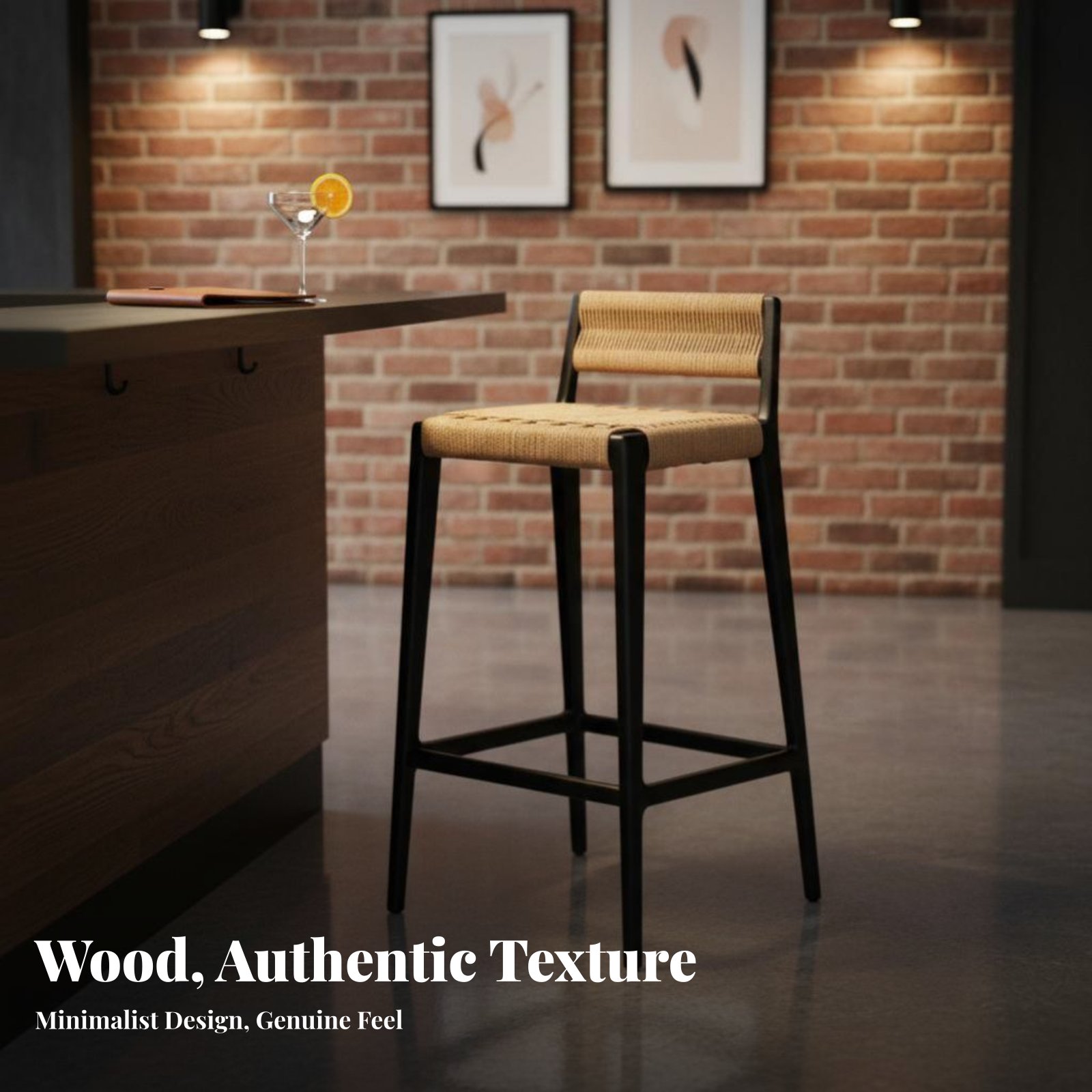 Rope Weave High Stool sturdy W - Commercial Kitchen And Bar ulasan dan harga