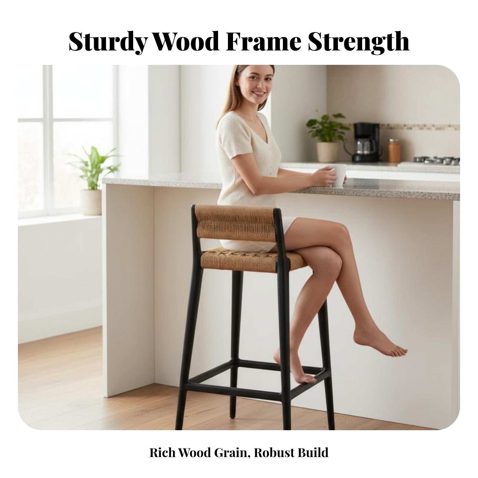 Rope Weave High Stool sturdy W - Commercial Kitchen And Bar ulasan dan harga