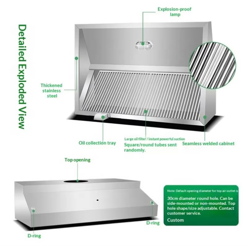 Commercial Customizable Kitche - Commercial Kitchen Hood ulasan dan harga