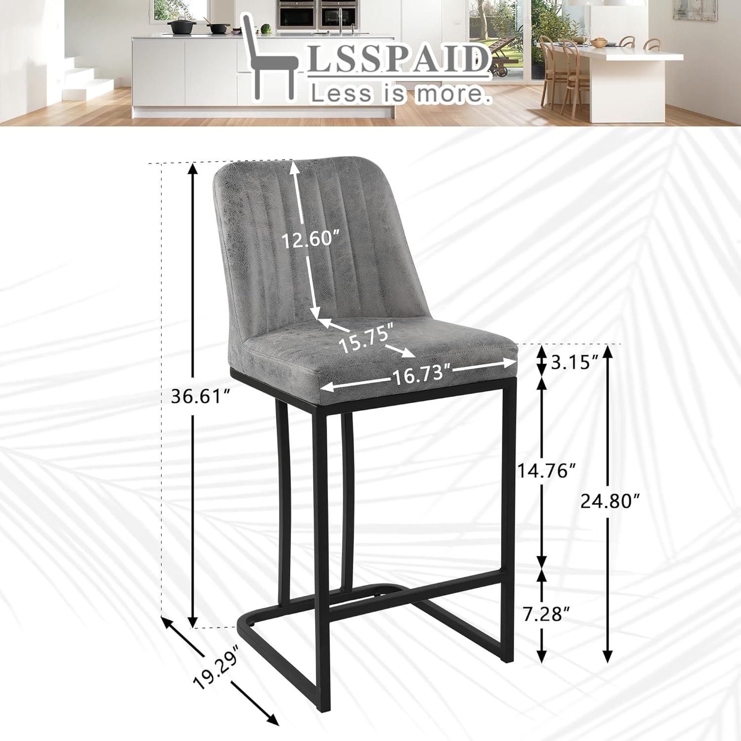 24.8 inch Bar Stools Set of 4, - Commercial Kitchen Counter ulasan dan harga