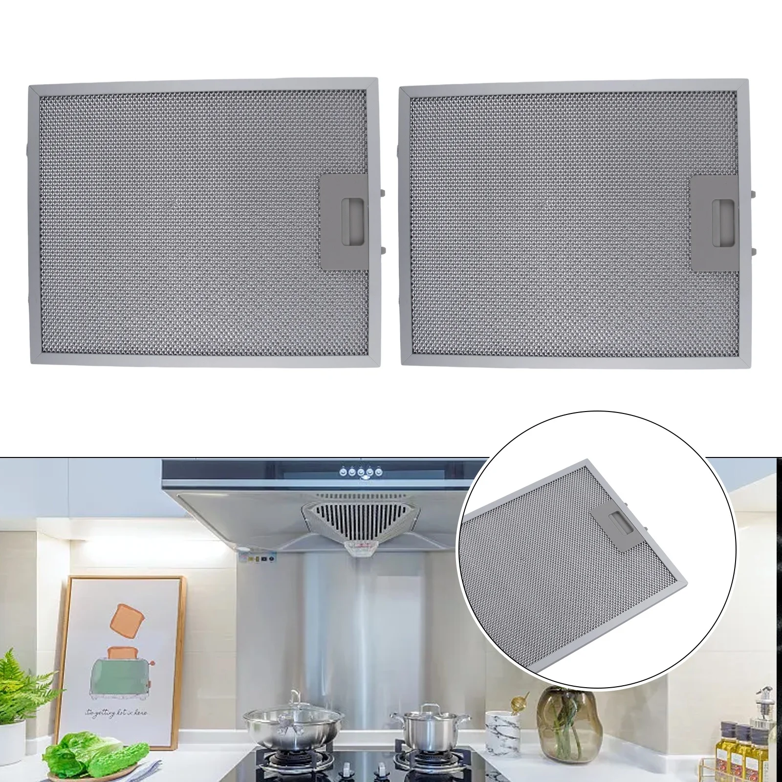 2PCS Cooker Hood Filters Metal - Commercial Kitchen Hood ulasan dan harga
