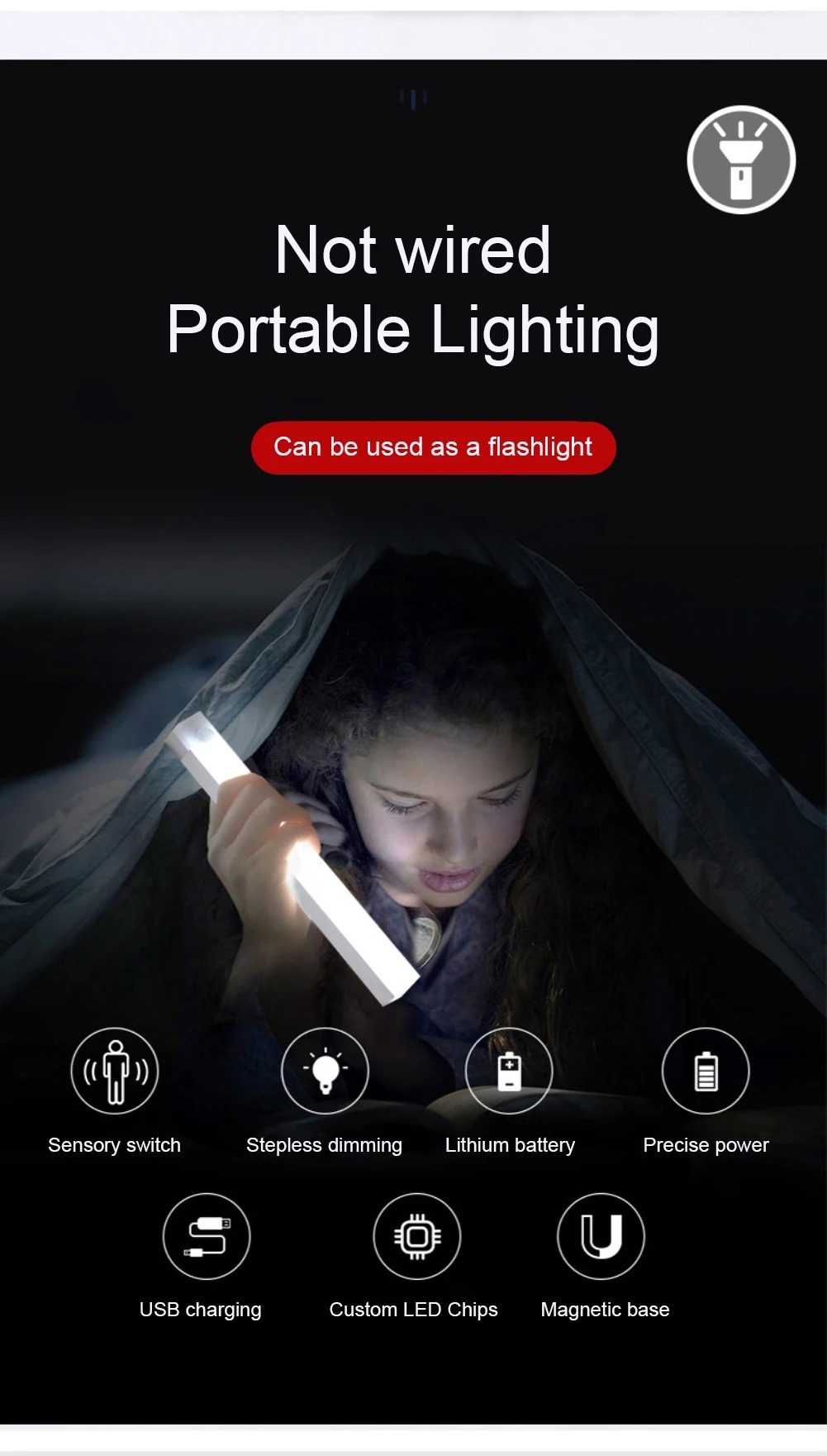 USB Charging LED Lights PIR Mo - Commercial Kitchen Lights ulasan dan harga