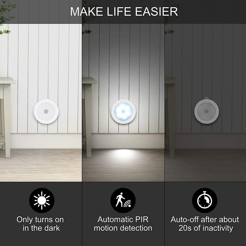 PIR Motion Sensor LED Night Li - Commercial Kitchen Lights ulasan dan harga