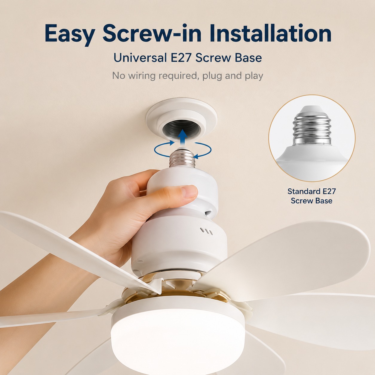 2026 New E27 Ceiling Fan Light - Commercial Kitchen Lights ulasan dan harga