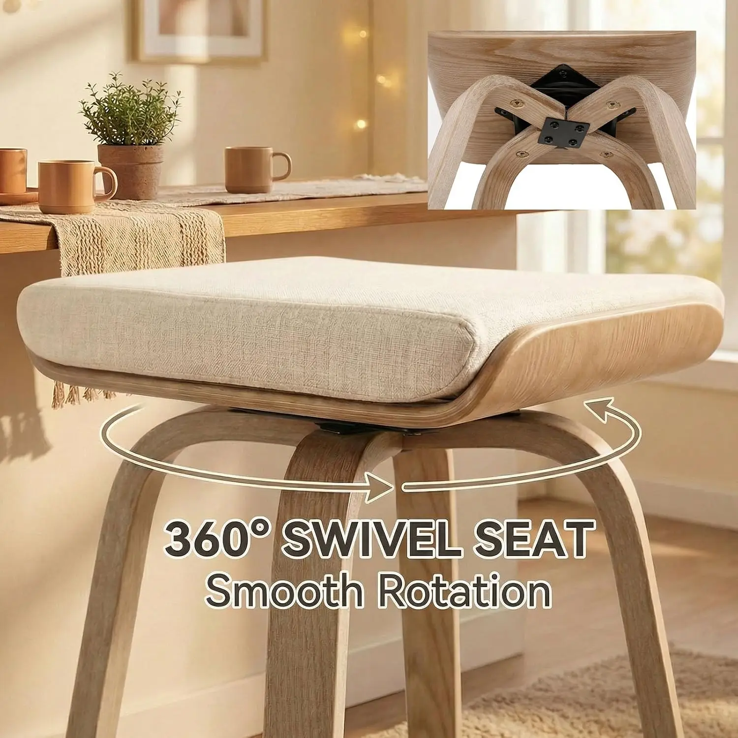 BestsellerSwivel Bar Stools Se - Commercial Kitchen Counter ulasan dan harga