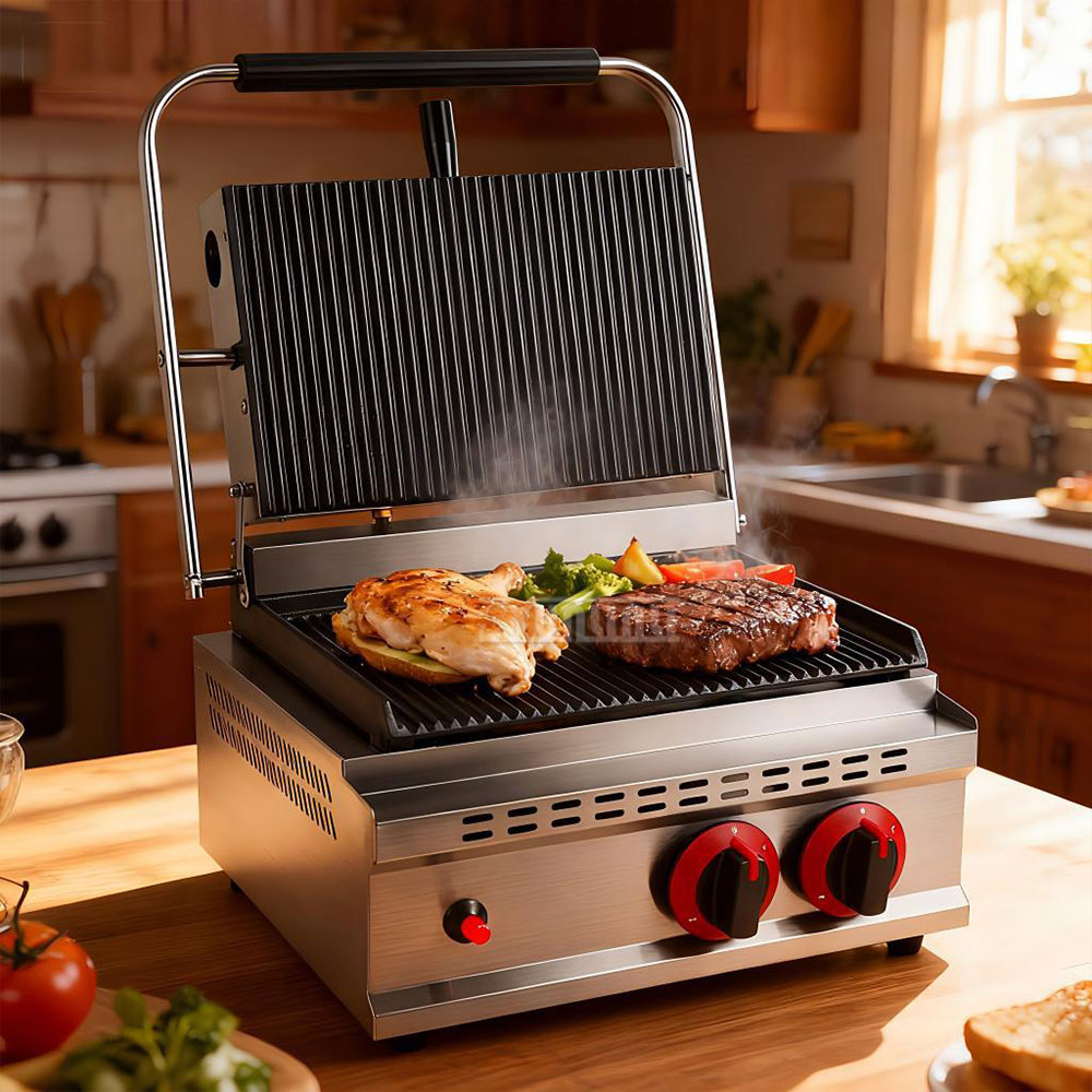 GH-812 Gas Pressure Plate Gril - Commercial Kitchen Grill ulasan dan harga