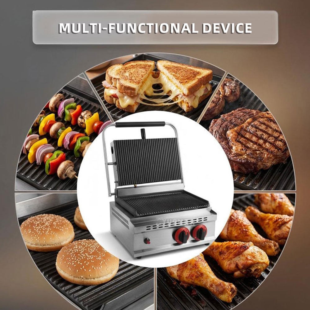 GH-812 Gas Pressure Plate Gril - Commercial Kitchen Grill ulasan dan harga