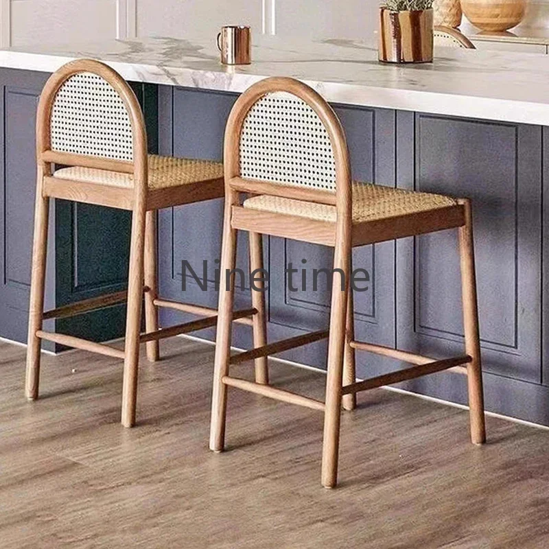 Solid Wood Rattan Kitchen Bar  - Commercial Kitchen Counter ulasan dan harga