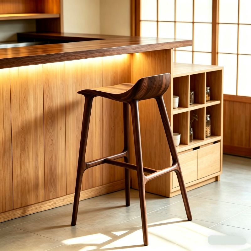 Wooden Save Space Bar Stools S - Commercial Kitchen Interior ulasan dan harga